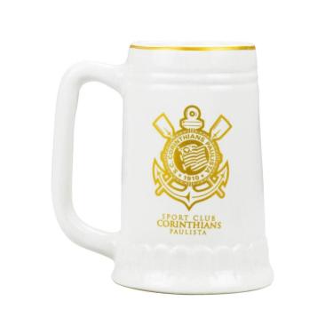 Imagem de Caneca Branca Dourada P 500ml - Corinthians-Unissex