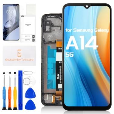 Imagem de Substituição de tela para Samsung Galaxy A14 5G Display LCD para Samsung A14 5G tela LCD sensível ao toque vidro digitalizador SM-A146U SM-A146A SM-A146W Montagem completa com moldura 16.8 cm