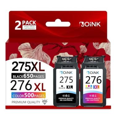 Imagem de Cartuchos de tinta 275XL 276XL de alto rendimento de substituição para Canon PG-275 XL CL-276 XL PG275 CL276 Combo Pack funciona com impressoras Pixma TS3520 TS3522 TS3720 TR4720 (1 preta, 1 tricolor