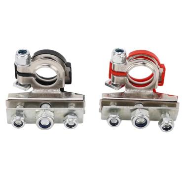 Imagem de Conector de liberação rápida da bateria, terminal de pólo positivo e negativo de 3 vias para carro, trailer, barco