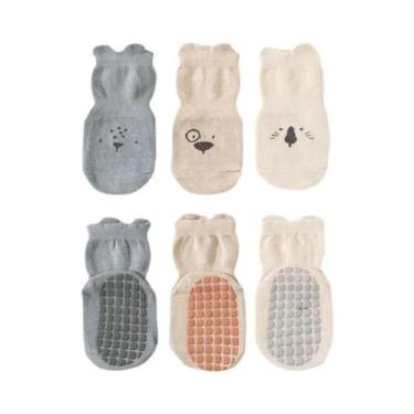 Imagem de Meias Antiderrapantes Para Bebês, Meninos E Meninas, 3 a 5 Pares, Padr