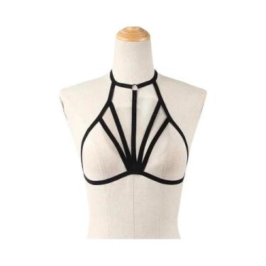 Imagem de Arnês Corporal Gótico, Lingerie Estilo Gaiola, Sutiã De Bondage Com Pe