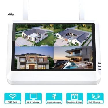 Imagem de Monitor LCD Sem Fio De 7 Polegadas, Gravador NVR WIFI De 8 Canais, Vig