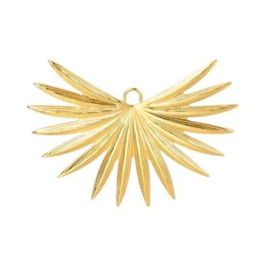 Imagem de Pingentes De Plantas Em Aço Inoxidável Banhado a Ouro, 10 Peças, Com D