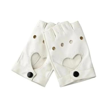 Imagem de Luvas De Couro Punk Femininas Sem Dedos Em 13 Cores Para Dança De Pole