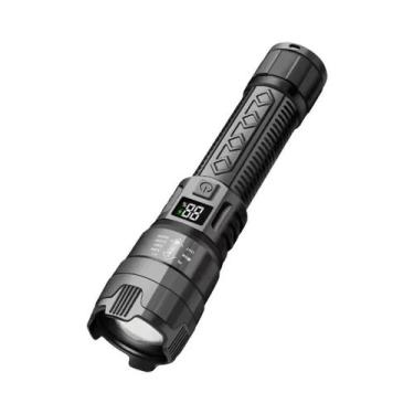 Imagem de Lanterna LED Recarregável À Prova d'Água Com Zoom E Display LCD, 3 Mod