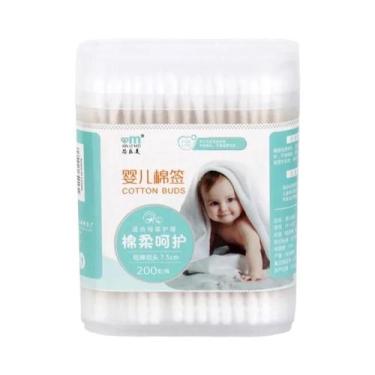 Imagem de Cotonetes Para Bebês Com Ponta Dupla Estéreis, Espiral Para Limpeza De