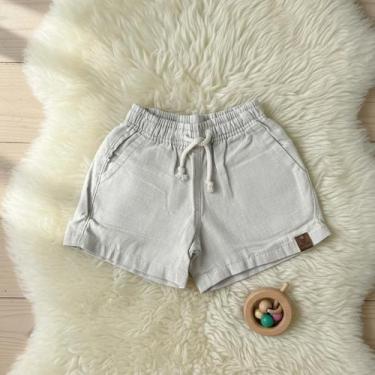Imagem de Short Mauricinho Bege Menino Linho Juvenil - Flor de Algodão Enxovais,