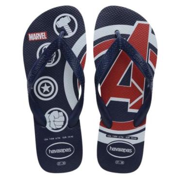 Imagem de Chinelo Havaianas Marvel Logomania, 39/40, Marinho, Marinho, Marinho