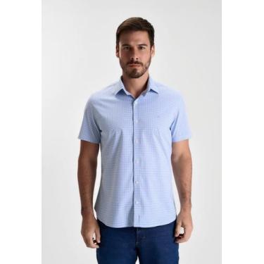 Imagem de Camisa docthos slim manga curta xadrez vichy, 012 azul, G