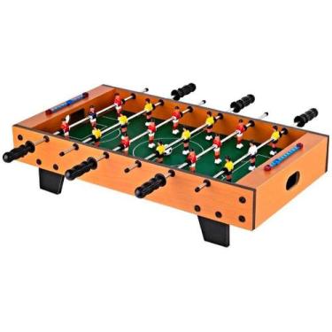 Imagem de Mini Mesa Pebolim Infantil Totó 70cm 18 Jogadores - DM Toys, Colorido