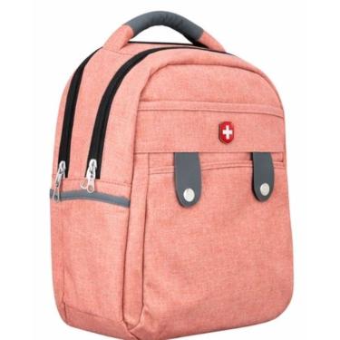 Imagem de Mochila Feminina P/ Notebook Trabalho Faculdade Reforçada Alças Acolchoadas - Girl´s College - Swissland Salmão