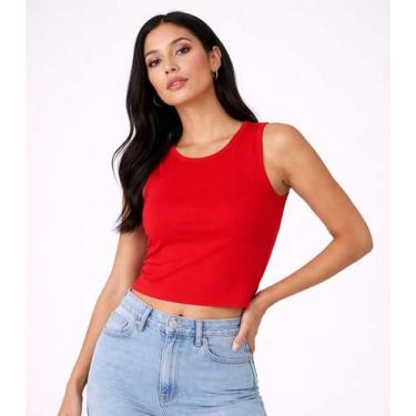 Imagem de Regata Feminina Com Friso Infinita Cor Vermelho, M, Vermelho