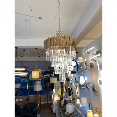Imagem de Lustre Lux Lustre Charlotte 10lamp E14 com 20 Soquetes para Lâmpada E14 e Cristais Tran...