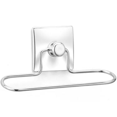 Imagem de Porta Toalha de Rosto 108388 para Mão em Aço com Fixação Dupla Face para Banheiro Prata...