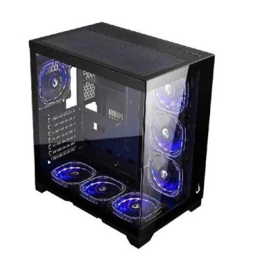 Imagem de Gabinete Gamer Rise Mode Galaxy Glass V2 Preto Mid Tower Vidro Tempera