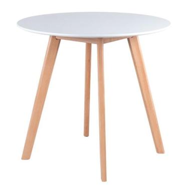 Imagem de Laraz, Mesa de jantar redonda Leda Kit 80 cm Kit Branco