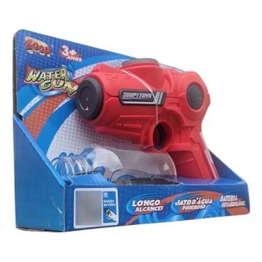 Imagem de Pistola De Água Elétrica Recarregável Usb Com Luz Led Cor:Vermelho - Z