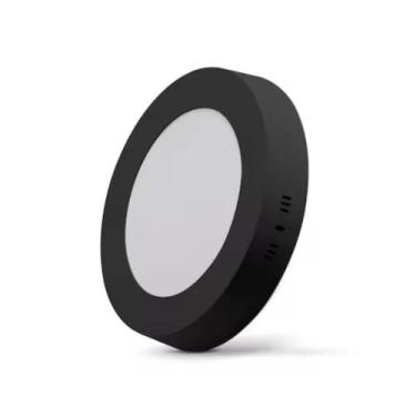 Imagem de Plafon de Led Sobrepor Redondo Eco 6W 4000K Preto Bivolt BDPD-0300-10 