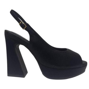 Imagem de Sandália piccadilly fivela ref:819009 feminino, Preto, 38
