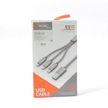Imagem de Cabo Usb Cb-32 3 Em 1 Micro, Lighting E Type-c Pmcell
