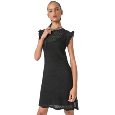 Imagem de Vestido Renda Ellus Curto Lace Knit Preto, P