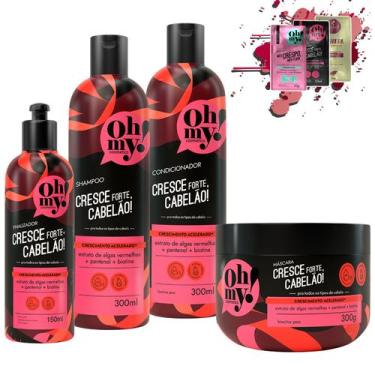 Imagem de Kit Oh My! Cresce Forte, Cabelão! 300ml 4 Itens - Oh My Cosmetics