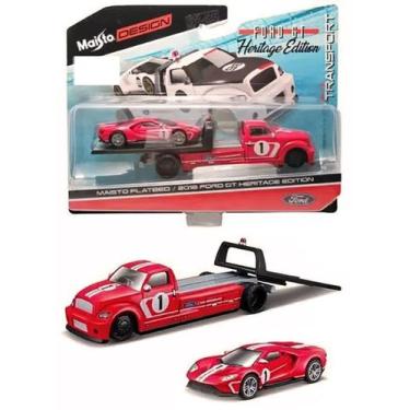 Imagem de Caminhão Flatbed + Ford Gt Heritage Sortidos Maisto1/64, 2018
