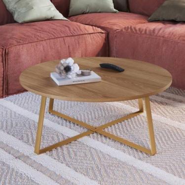 Imagem de Mesa de Centro com pés metálicos 80x80cm Complementos Artesano, Hanove