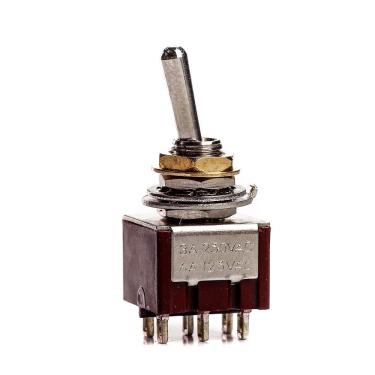 Imagem de Chave Seletora Mini 2 Posições Toggle M205-GD 6 Polos ON-ON para Guitarra Dourada Spirit