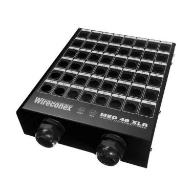 Imagem de Painel XLR Med2 48 2SN 48 Furos 2 Saídas com Conectores em Metal Wireconex