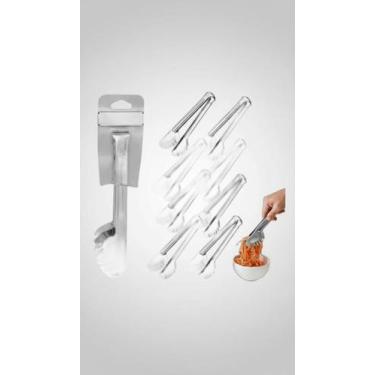 Imagem de Kit 8 Pegadores de Massa Inox 20cm - Congratulations Store