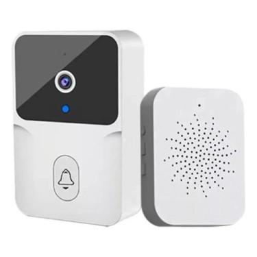 Imagem de Campainha C/ Camera Wifi Sem Fio Inteligente Interfone Audio - Sem mar
