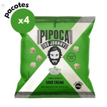 Imagem de Kit 4 pipoca pronta sour cream 40g do johnny