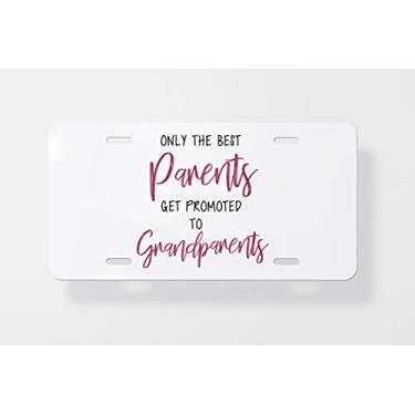 Imagem de Capa para placa de licença Only The Best Parents Get Promoted to Grandparents - Capa para placa de carro - Capa para moldura da placa de carro 15 x 30 cm