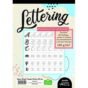 Imagem de Bloco de Exercícios Para Lettering, jandaia, 70326-77, Arts, A4, 180 Gramas, 210x297 mm...