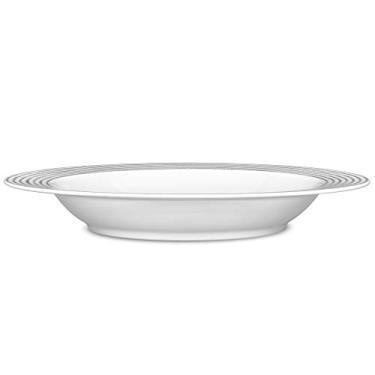 Imagem de Noritake Grey Hammock Pasta Bowl, 10 3/4 ", 30 oz em cinza/branco