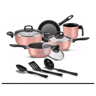 Imagem de CONJUNTO DE PANELAS TEFLON ELEGAN ROSA