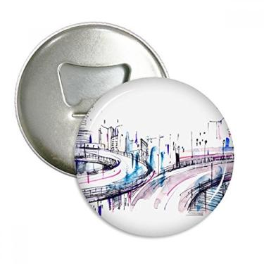 Imagem de Abridor de garrafas de arranha-céus de edifício moderno emblema multifuncional