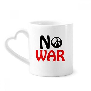 Imagem de Caneca Love Peace World No War Coffee Ceramic Drinkware Copo de coração de vidro