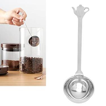 Imagem de 1 colher de café, 1 colher de café de aço inoxidável TPS 304, cabo longo, polidor alto, para máquina de lavar louça, colher medidora de café para fermento em pó