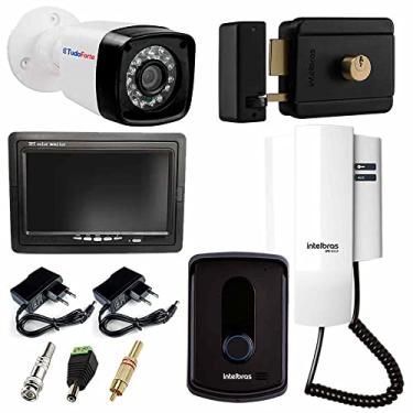 Imagem de Kit Porteiro Intelbras Ipr 8010 + Câmera Infra Bullet + Tela Monitor 7 polegadas Lcd Colorido + Fechadura Elétrica Fx 500 Intelbras