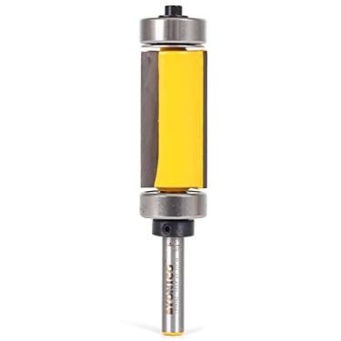 Imagem de Yonico Kit de Fresas para Rolamento Superior e Inferior Padrão Bit Flush Trim 3,5 cm Comprimento de Corte Haste 1,4 cm 14985q