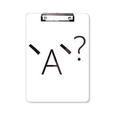 Imagem de Lovely Kaomoji Puzzled Expression Prancheta Pasta Escreva Placa de apoio A4