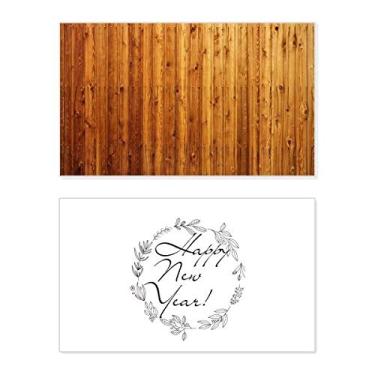 Imagem de Papel de parede para piso de madeira laranja, textura de ano novo, cartão de felicitações, mensagem de abençoamento presente