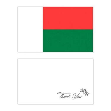 Imagem de Bandeira nacional de Madagascar, país da África, cartão de agradecimento, papel de aniversário, agradecimento de casamento