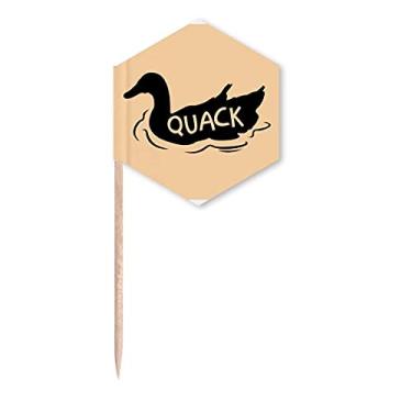 Imagem de Pássaros Quack Duck Cucoloris Bandeiras de palitos para cupcakes festas comemorativas
