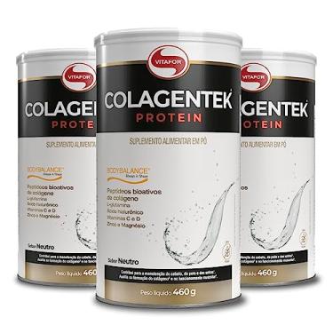 Imagem de Kit 3 Colagentek Protein Vitafor Neutro 460g