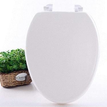 Imagem de Assento De Vaso Sanitário Doméstico, Capa De Vaso Sanitário Acolchoada De Espuma De Vinil Macio Redonda/oval/em Forma De V De 17,9", 4 Cores Opcionais.,V-branco,Serene16