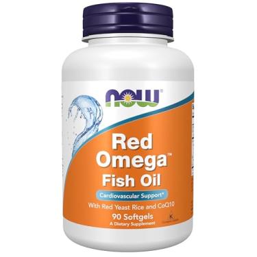 Imagem de NOW Foods - Red Omega Arroz vermelho com levedura CoQ10-90 Cápsulas gelatinosas